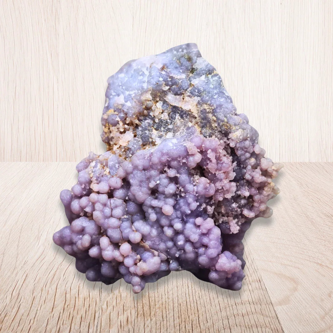 Calcédoine botryoïdale ou grappe brute 307g (MB127)