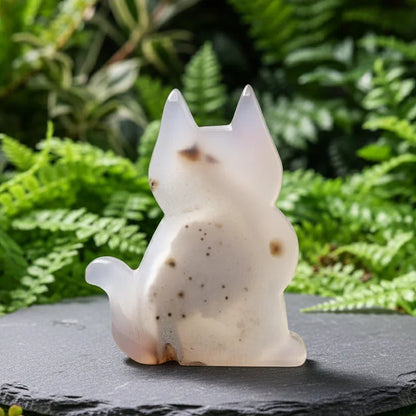 Chat en Calcédoine 103g (PRGFL689)