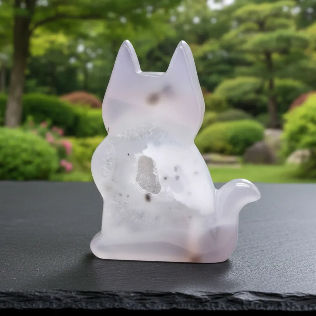 Chat en Calcédoine 103g (PRGFL689)