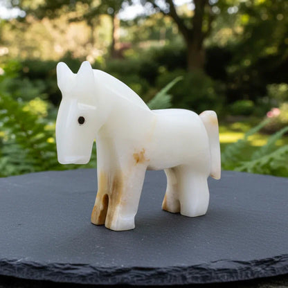 Cheval ou âne en Aragonite et Calcite 72g (PRGFL626)