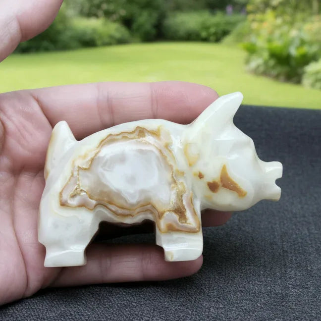 Cochon en Aragonite et Calcite 178g (PRGFL627)