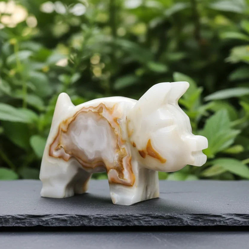 Cochon en Aragonite et Calcite 178g (PRGFL627)