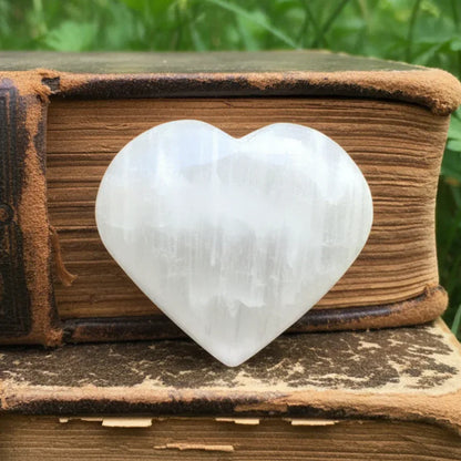 Cœur en Sélénite 111g (PRGFL509-5)