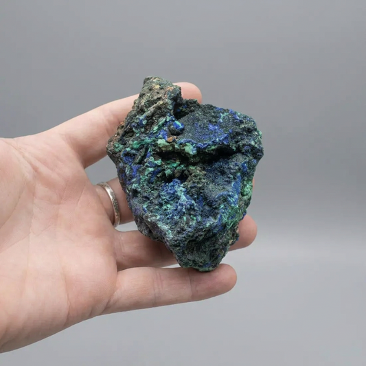 Cristaux d'Azurite et Malachite bruts 201g (MB409-1)