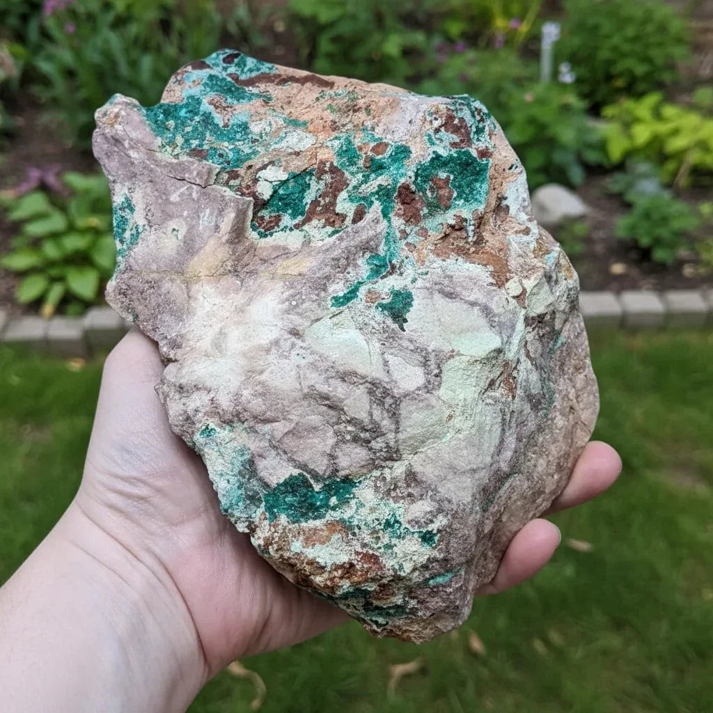 Dioptase brute avec Planchéite et Cérusite 1327g (MB432-2)