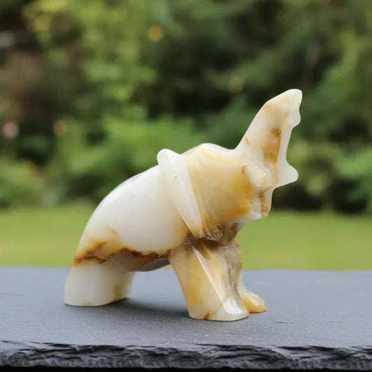 Eléphant en Calcite et Aragonite 32g (PRGFL346-64)