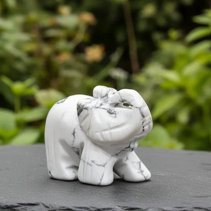 Eléphant en Howlite 40g (PRGFL346-65)