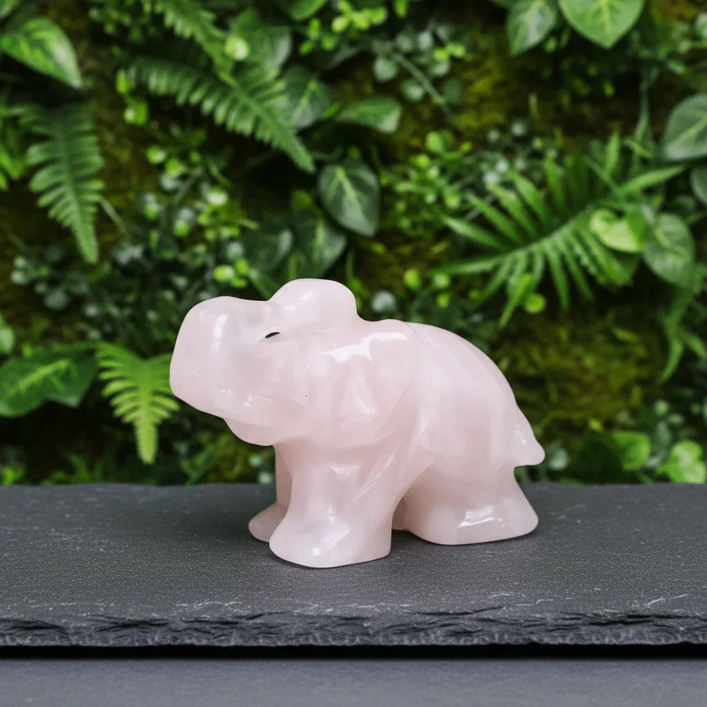 Eléphant en Quartz Rose 25g (PRGFL346-43)