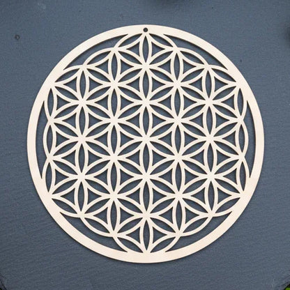 Fleur de vie 3D en bois 14 cm