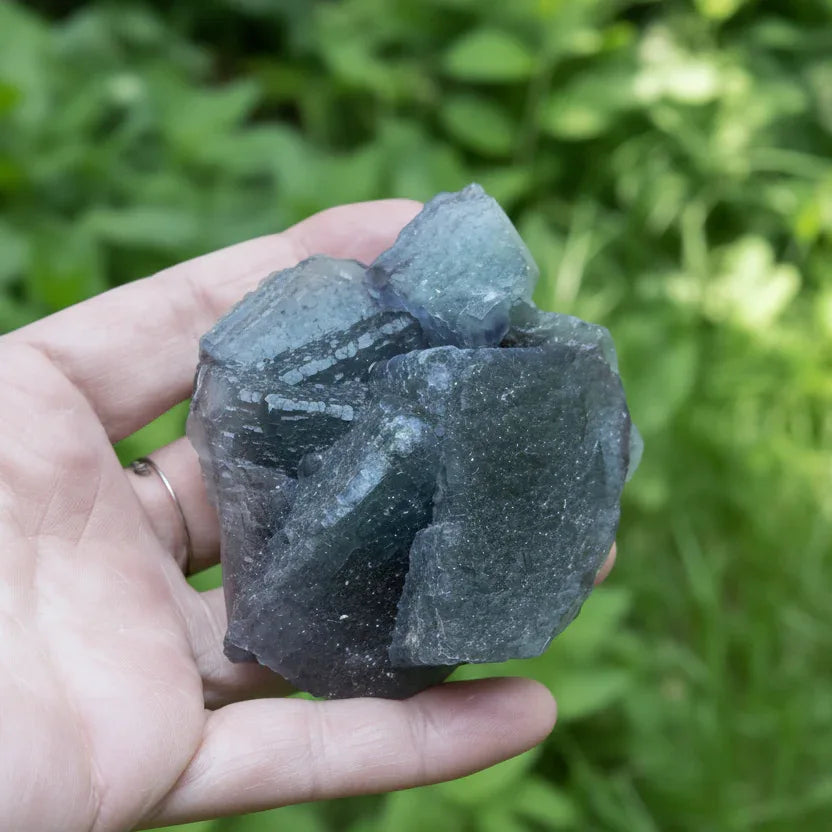 Fluorite bleu-verte brute 207g (MB402)