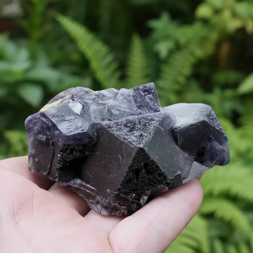 Fluorite violette foncée brute 157g (MB403)