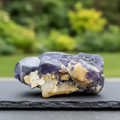 Fluorite violette foncée brute 157g (MB403)