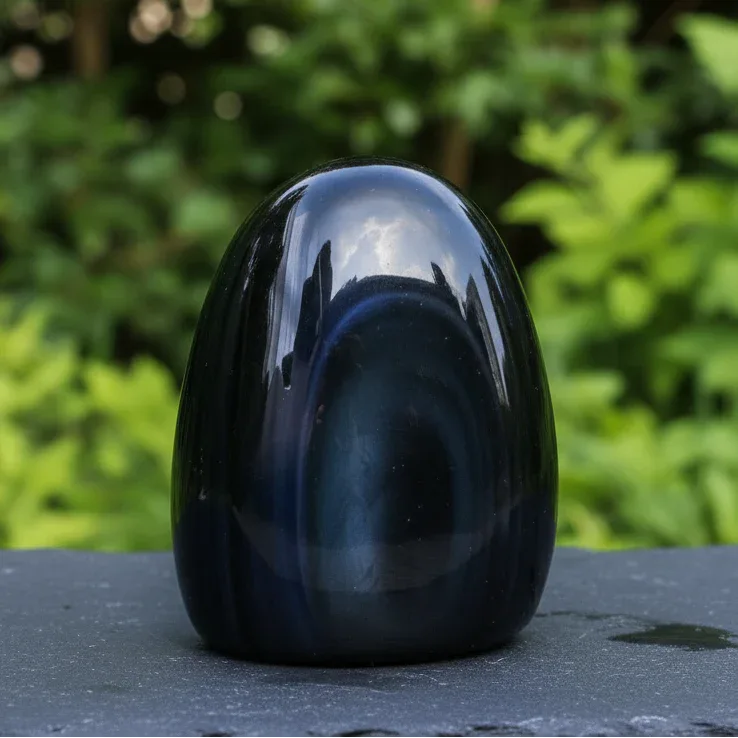 Forme libre à poser en Obsidienne Œil Céleste 160g (PRGFL579)
