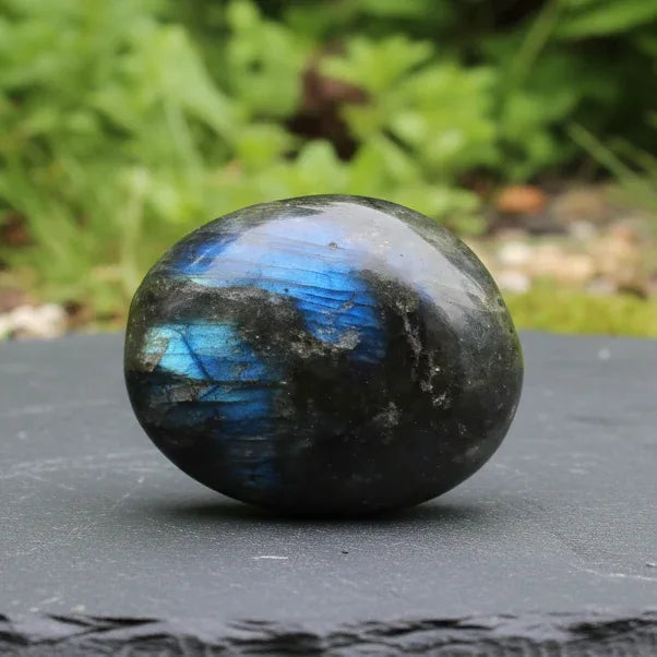 Galet poli en Labradorite 86g (PRGFL342-7)