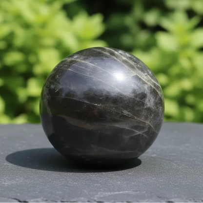 Galet en Pierre de Lune noire 114g (PRGFL608-6)