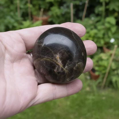 Galet en Pierre de Lune noire 114g (PRGFL608-6)