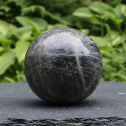 Galet poli en Pierre de Lune noire 102g (PRGFL608-8)