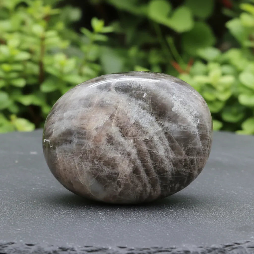 Galet en Pierre de Lune noire 91g (PRGFL608-7)