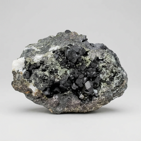 Cristaux de Grenat Mélanite bruts 310g (MB214 - 2)