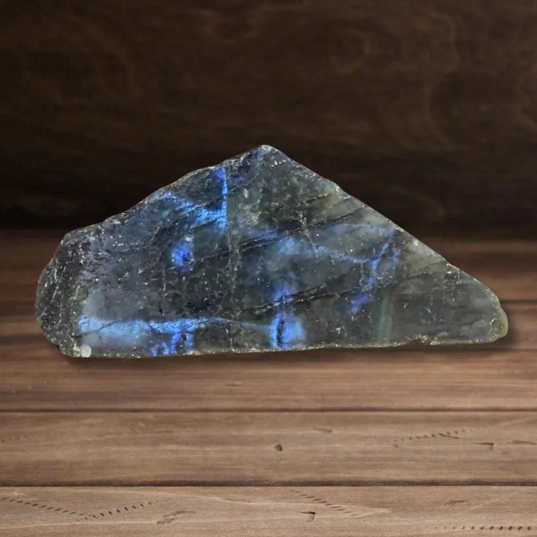 Labradorite 1 face polie et 1 face brute 30g (PRGFL575-11)