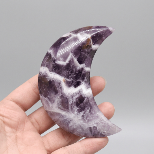Lune polie en Améthyste chevron 134g (PRGFL397 - 2)