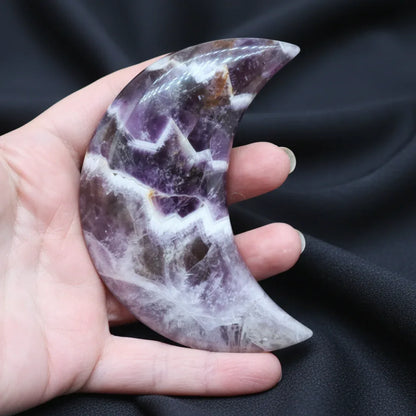 Lune polie en Améthyste chevron 134g (PRGFL397-2)