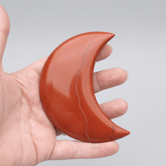 Lune polie en Jaspe rouge 135g (PRGFL397 - 8)