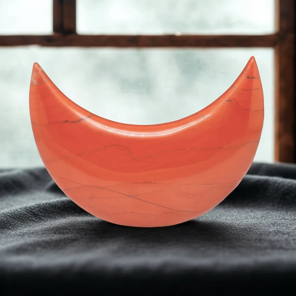 Lune polie en Jaspe rouge 135g (PRGFL397-8)