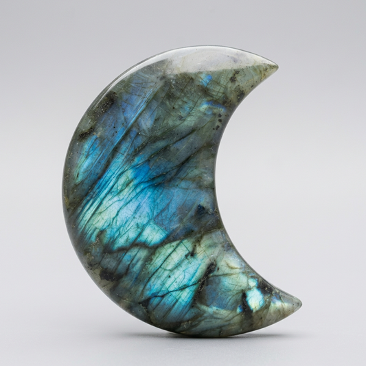 Lune polie en Labradorite 139g (PRGFL397 - 5)