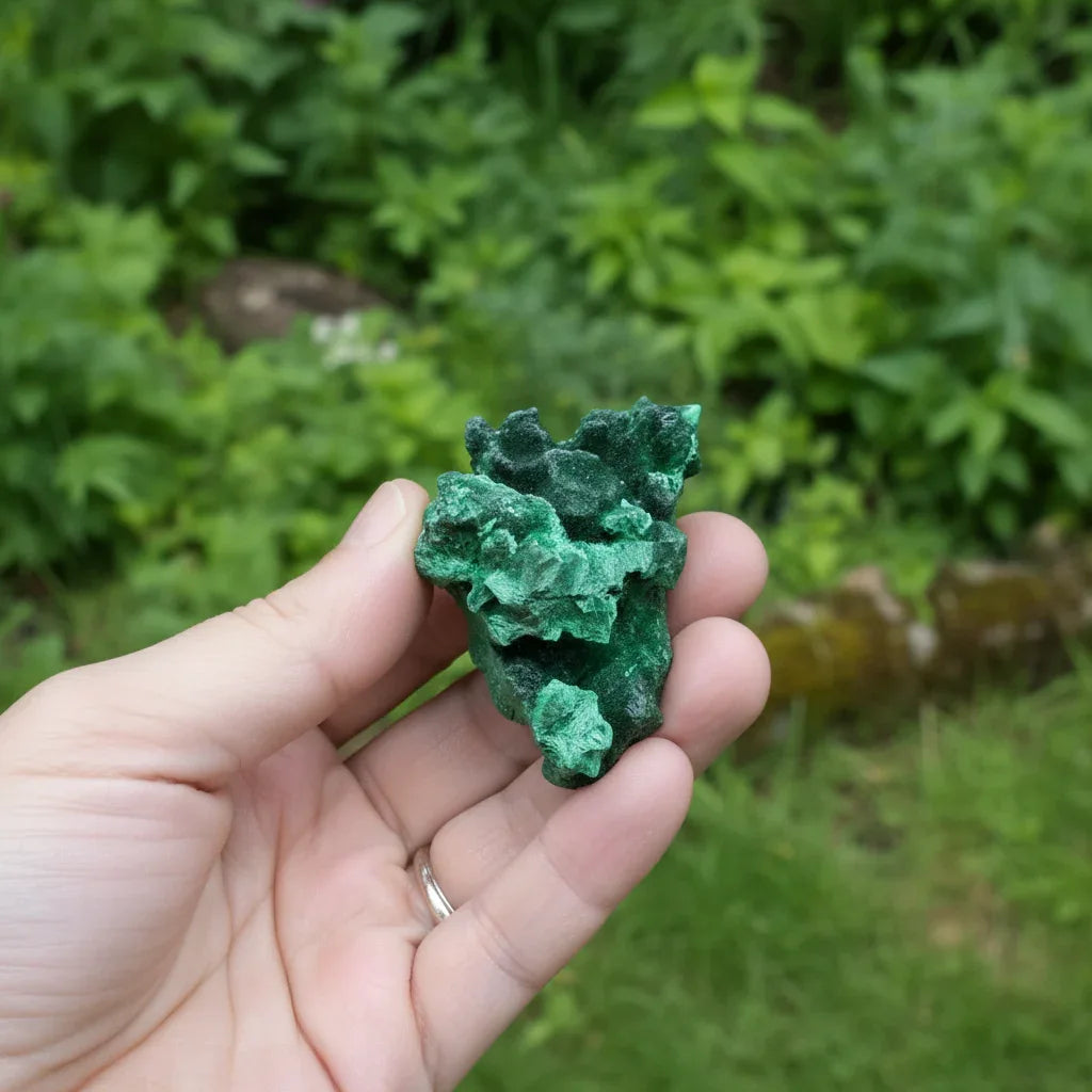 Malachite fibreuse brute 44g (MB495-7)