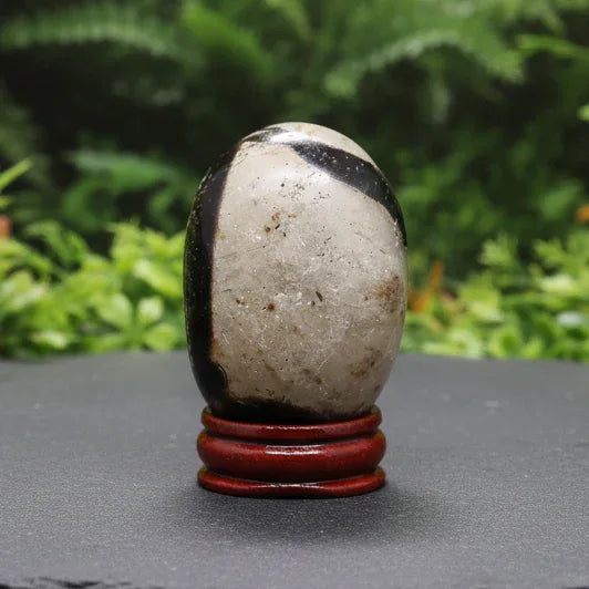 Œuf en Septaria et cristaux de Calcite bruts 104g (PRGFL588-3)