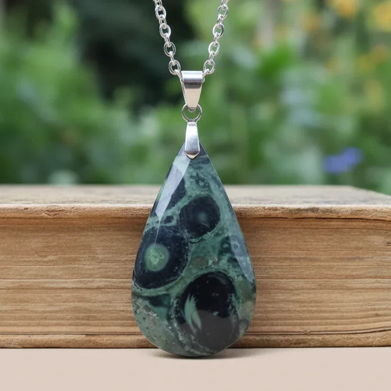 Pendentif facetté en Rhyolite Kambaba (PE1801)