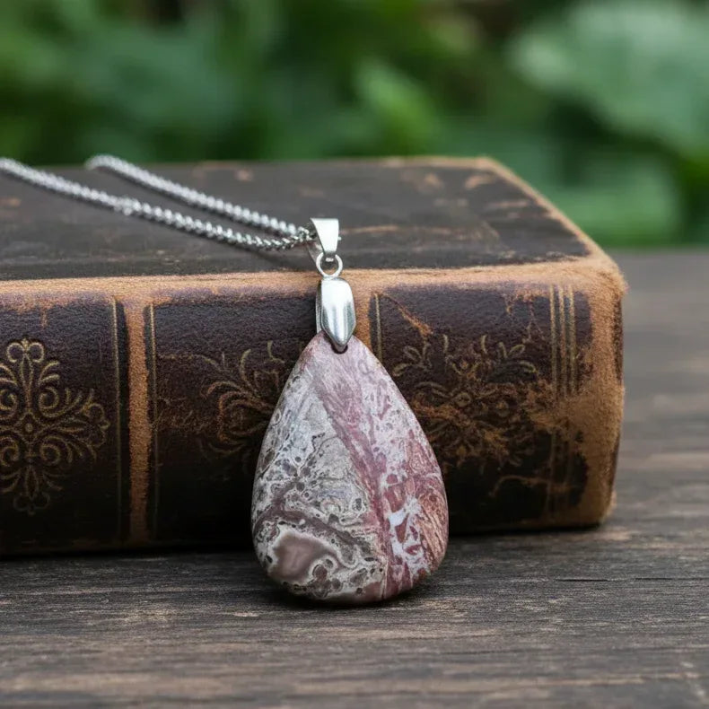 Pendentif en Rhyolite Léopard (PE945)