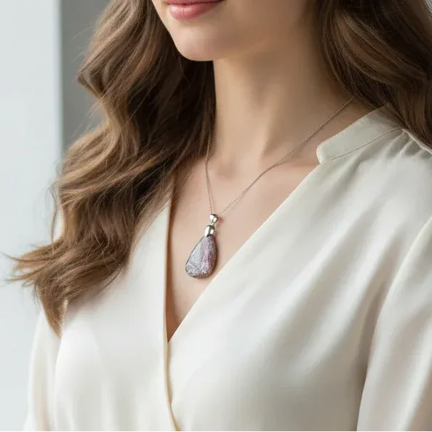 Pendentif en Rhyolite Léopard (PE945)