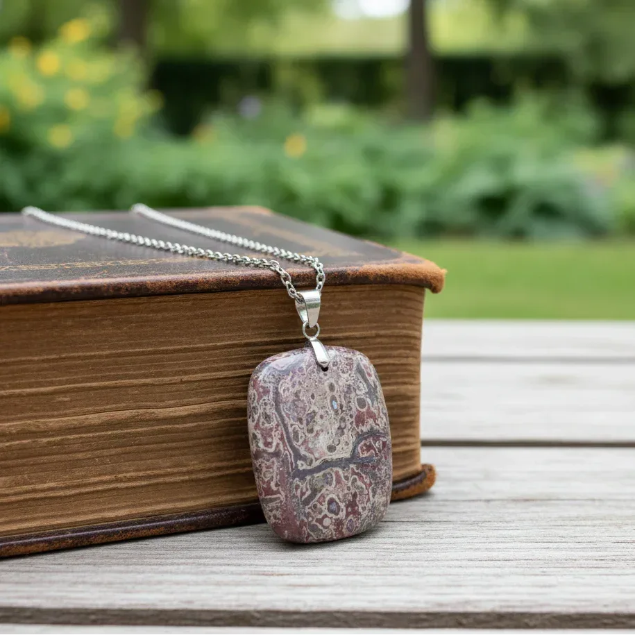 Pendentif en Rhyolite Léopard (PE883)