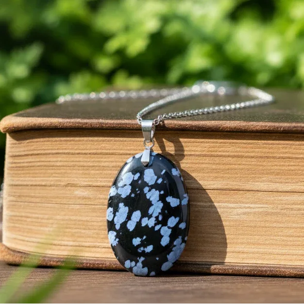 Pendentif en Obsidienne mouchetée (PE2001)