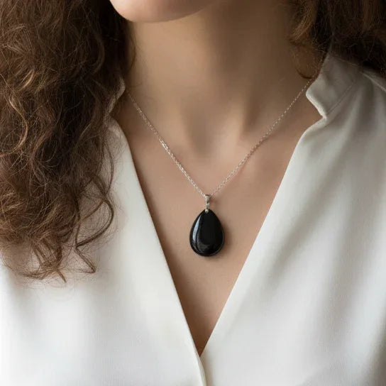 Pendentif en Obsidienne Œil Céleste bi-face (PE1020-7)