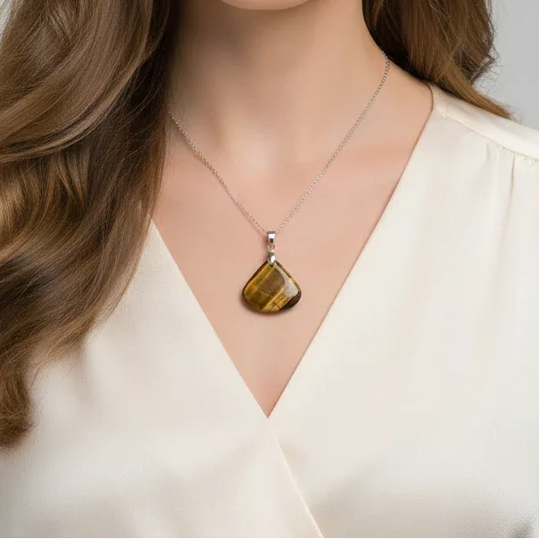 Pendentif en Œil de Tigre (PE1935)