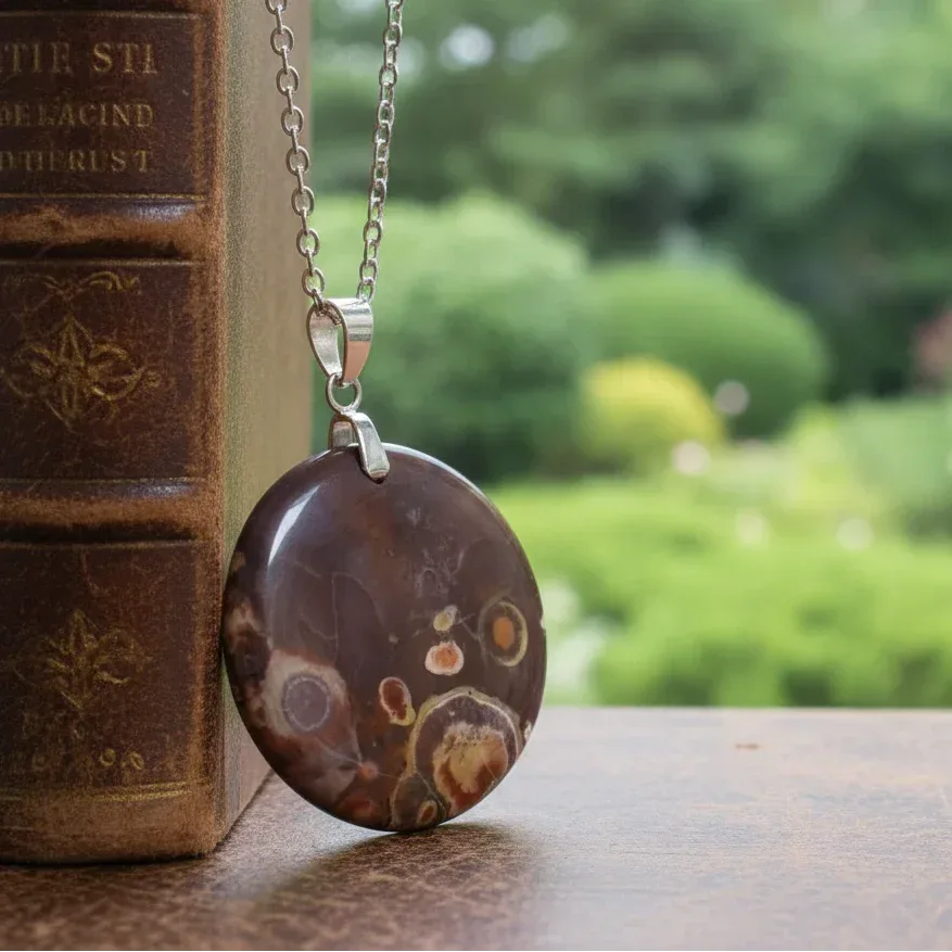 Pendentif en Rhyolite Œil d'Oiseau (PE898)