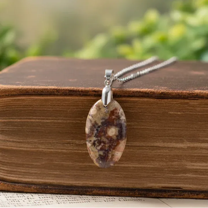 Pendentif en Rhyolite Œil d'Oiseau (PE837)