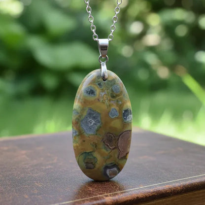 Pendentif en Rhyolite Rain Forest (PE658)