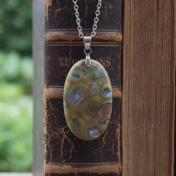 Pendentif en Rhyolite Rain Forest (PE658)