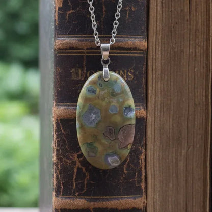Pendentif en Rhyolite Rain Forest (PE658)