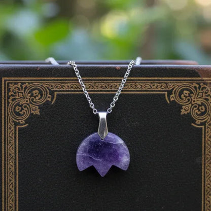 Pendentif sculpté en Lépidolite (PE1614-1)