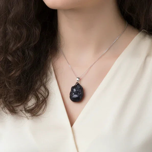 Pendentif Pixiu en Obsidienne Œil Céleste (PE1217-1)