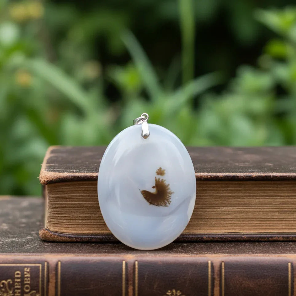 Pendentif en Agate à dendrites (PE1808)
