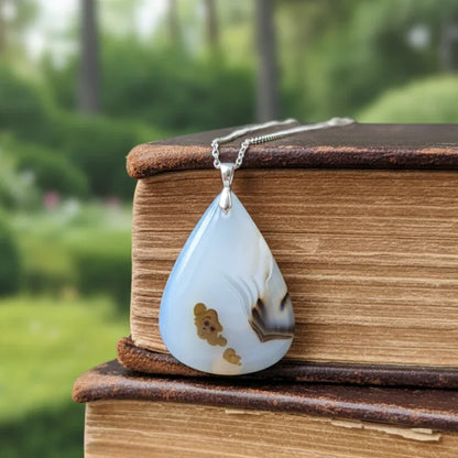 Pendentif en Agate à dendrites (PE1852)