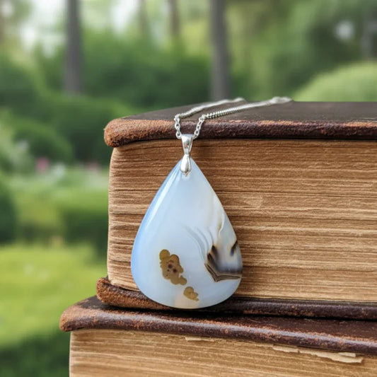 Pendentif en Agate à dendrites (PE1852)