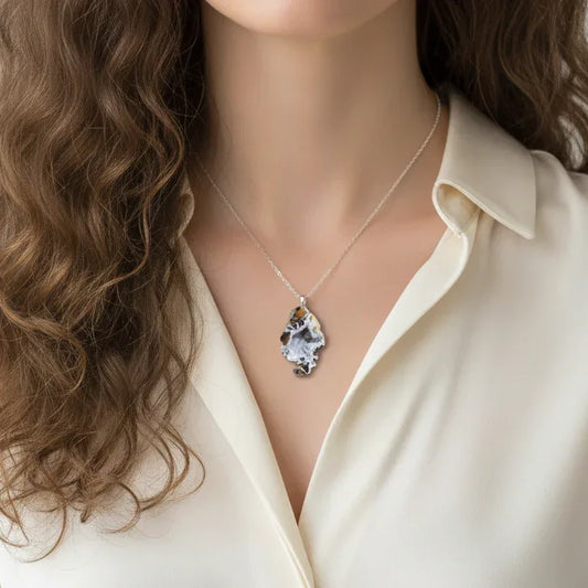 Pendentif en Géode d'Agate brute (PE1915-2)