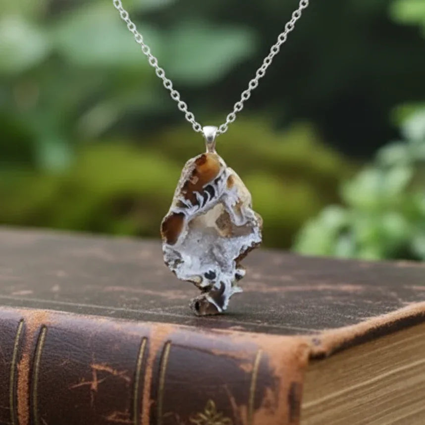 Pendentif en Géode d'Agate brute (PE1915-2)